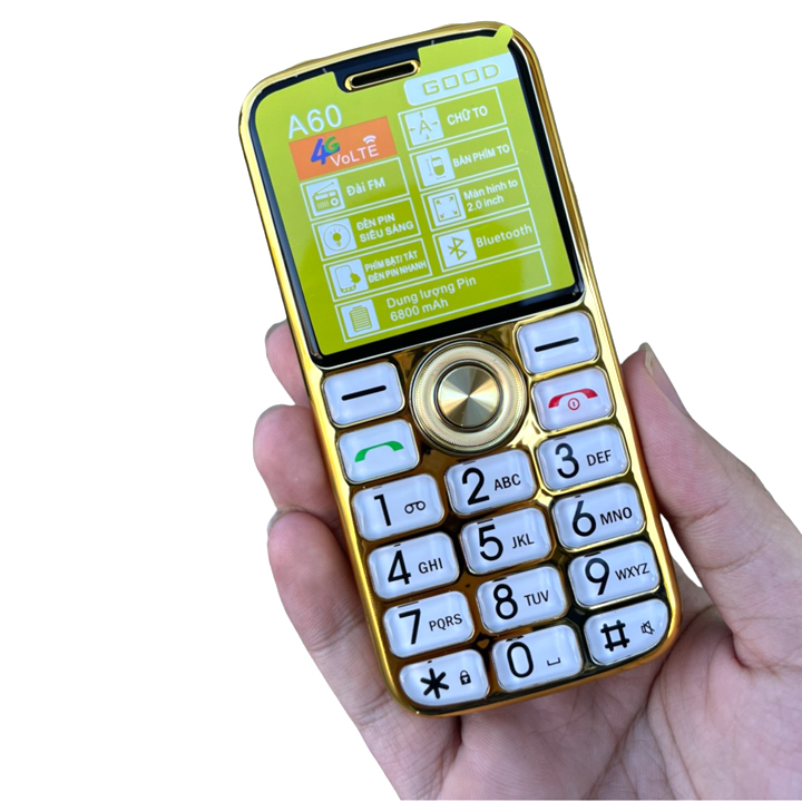 Điện thoại người gìa Good A60 - Bàn phím to - Pin trâu - Sạc Type C sạc nhanh - Máy chắc chắn - Bảo hành 12 tháng