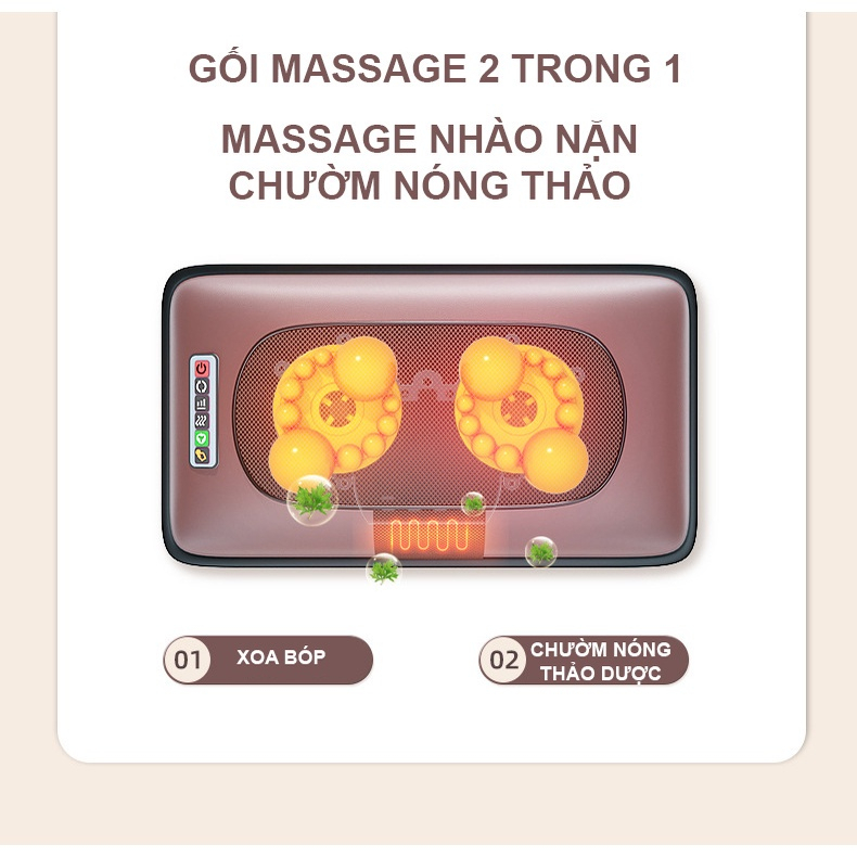 Nệm massage hồng ngoại, Đệm massage xoa bóp đảo chiều - Máy mát xa toàn thân chườm nóng thảo dược,Thảm massage toàn thân