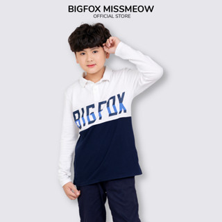 Áo polo dài tay thu đông cho bé trai Bigfox Miss Meow mặc đi chơi size đại trẻ em 7,12,15 tuổi 40kg