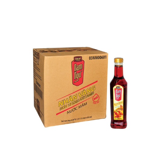 Nước Mắm Chấm Nam Ngư Nhãn Vàng, nắp nhựa chai 650ml