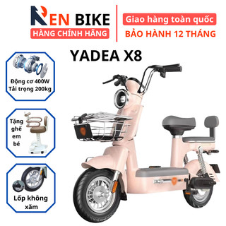 Xe điện yadea x8 pro, mẫu xe điện hot nhất năm 2024, động cơ 450w mạnh mẽ, tặng ghế em bé, bh chính hãng 1 năm