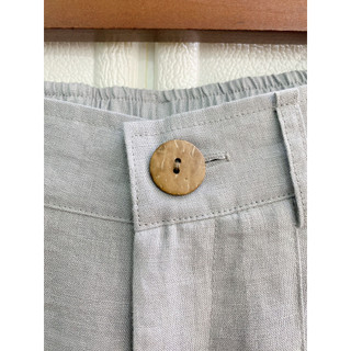 RUBY LINEN - Quần dài ống suông lưng cao LINEN PHÁP.