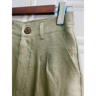 RUBY LINEN - Quần dài ống suông lưng cao LINEN PHÁP.