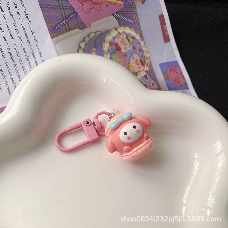 Móc Khóa Hình Chú Chó Sanrio Màu Macaron Dễ Thương