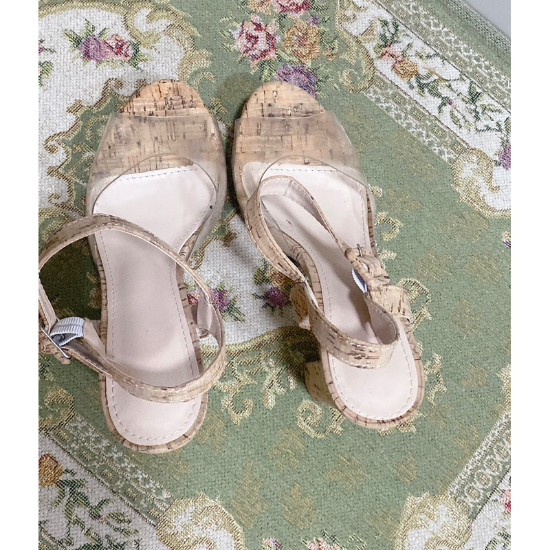 Sandal cao gót đế vuông