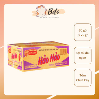 Thùng mì Hảo Hảo Acecook hương vị tôm chua cay 30 gói 75gr