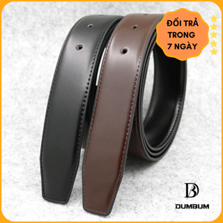 Dây Nịt Thắt Lưng Nam Đục Lỗ Da 2 Lớp Không Có Khóa Đi Kèm Bền Đẹp 3.3cm 2 Màu 2 Mặt DT141