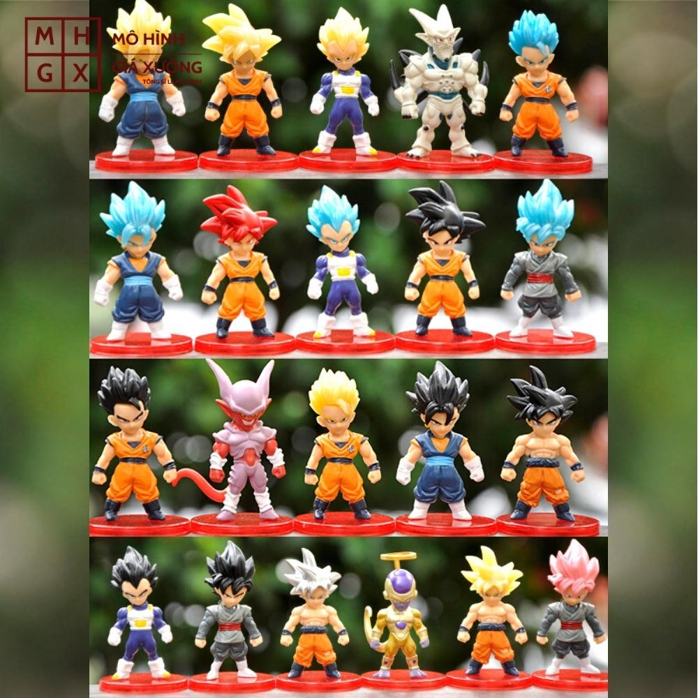 Mô hình DragonBall Bộ 21 nhân vật dragon ball chibi WCF Bản A - Cao 6-7cm - nặng 300gram - Dragon Ball - no box, bọc túi