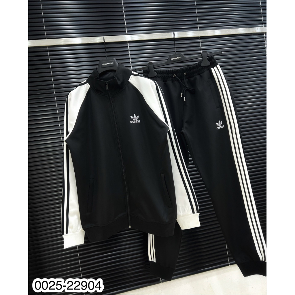 Bộ Nỉ Adidas Nam Thêu Logo Ngực Siêu Đẹp - Bộ Adidas Nam Thêu Kẻ Viền Vai Cao Cấp