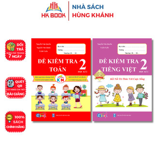 Sách - Combo 2 cuốn Đề Kiểm Tra Môn Toán, Tiếng Việt Lớp 2 - Tập 2 - Kết nối tri thức với cuộc sống - QK 228