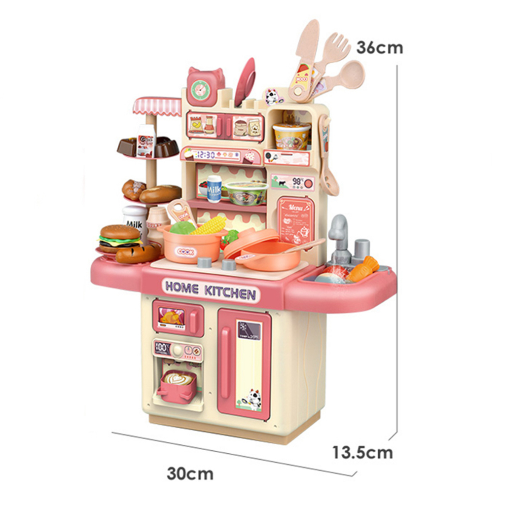 Bộ đồ chơi nhà bếp, mô phỏng đồ dùng nhà bếp nấu ăn, trẻ em 2 đến 4 tuổi cao 36cm