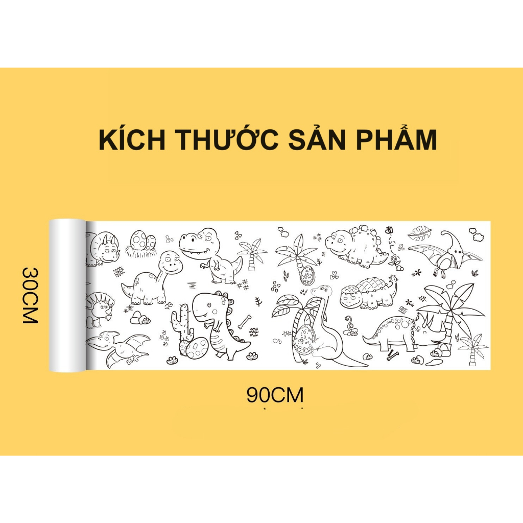 Cuộn Giấy Tô Màu Nghệ Thuật Cho Bé Mẫu Giáo