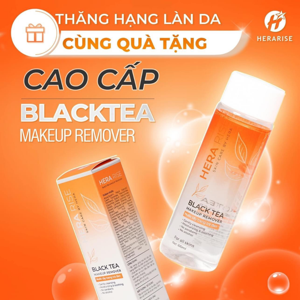 Tẩy trang Hera Rise giúp làm sạch da, loại bỏ lớp trang điểm, lớp da chết