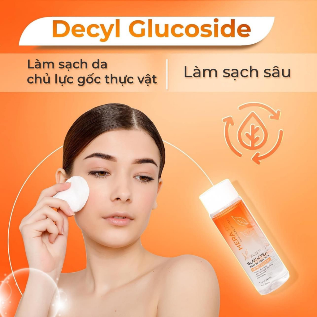 Tẩy trang Hera Rise giúp làm sạch da, loại bỏ lớp trang điểm, lớp da chết