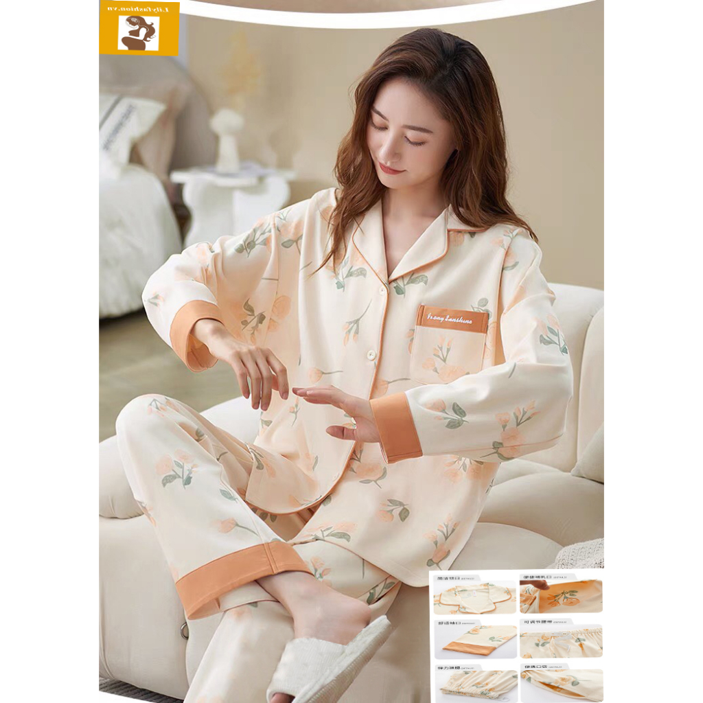 Đồ bộ bầu và sau sinh cho con bú cao cấp chất cotton nguyên chất mềm,thoáng trẻ trung lịch sự mặc khi ở cữ mang thai