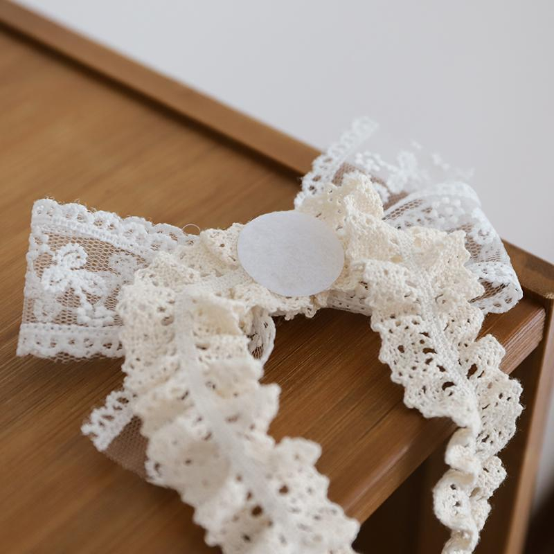 Băng đô/turban cài tóc vải ren đính nơ cho bé phong cách tiểu thư công chúa mẫu vintage cổ điển