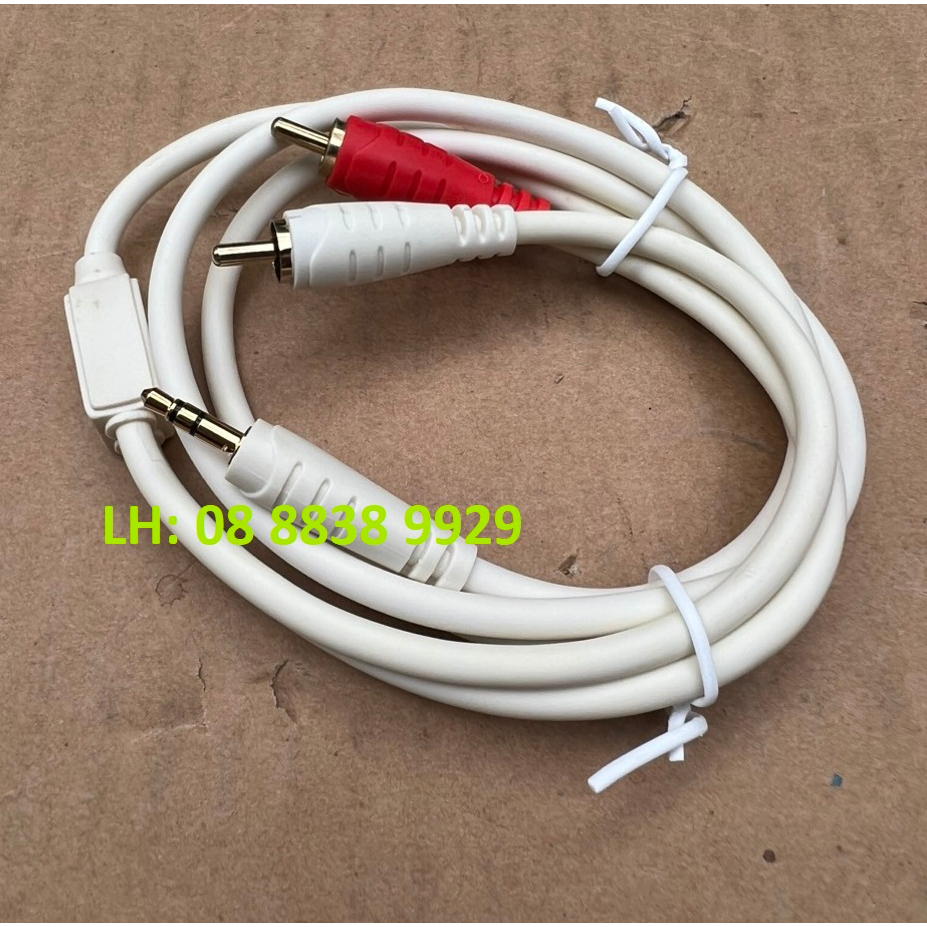 1 DÂY CÁP KẾT NỐI AUDIO, 1 ĐẦU 3.5 RA 2 ĐẦU HOA SEN DÀI 1M, HÀNG NHÂP KHẨU - GIÁ 1 DÂY