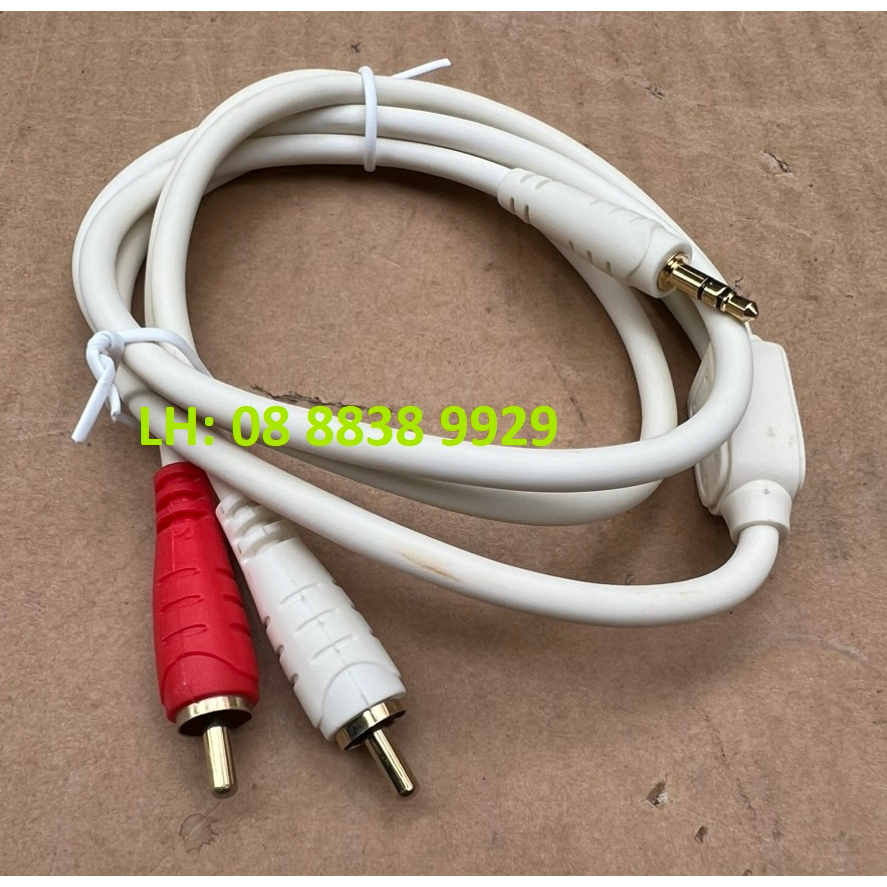 1 DÂY CÁP KẾT NỐI AUDIO, 1 ĐẦU 3.5 RA 2 ĐẦU HOA SEN DÀI 1M, HÀNG NHÂP KHẨU - GIÁ 1 DÂY