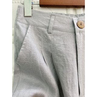 RUBY LINEN - Quần dài ống suông lưng cao LINEN PHÁP.