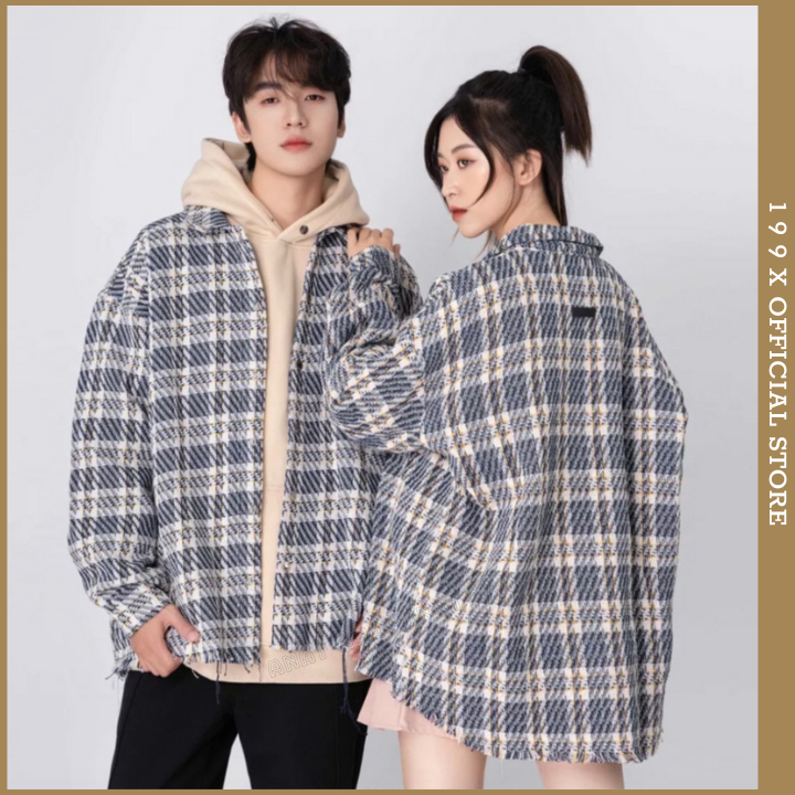 Áo khoác dạ HAPOX phong cách cá tính năng động phù hợp cho mặc đôi, mặc nhóm đi chơi dạo phố đơn giản