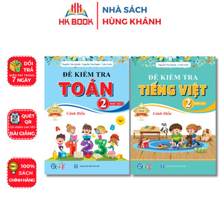Sách - Combo 2 cuốn Đề Kiểm Tra Môn Toán, Tiếng Việt Lớp 2 - Tập 2 - Cánh diều - QC 228