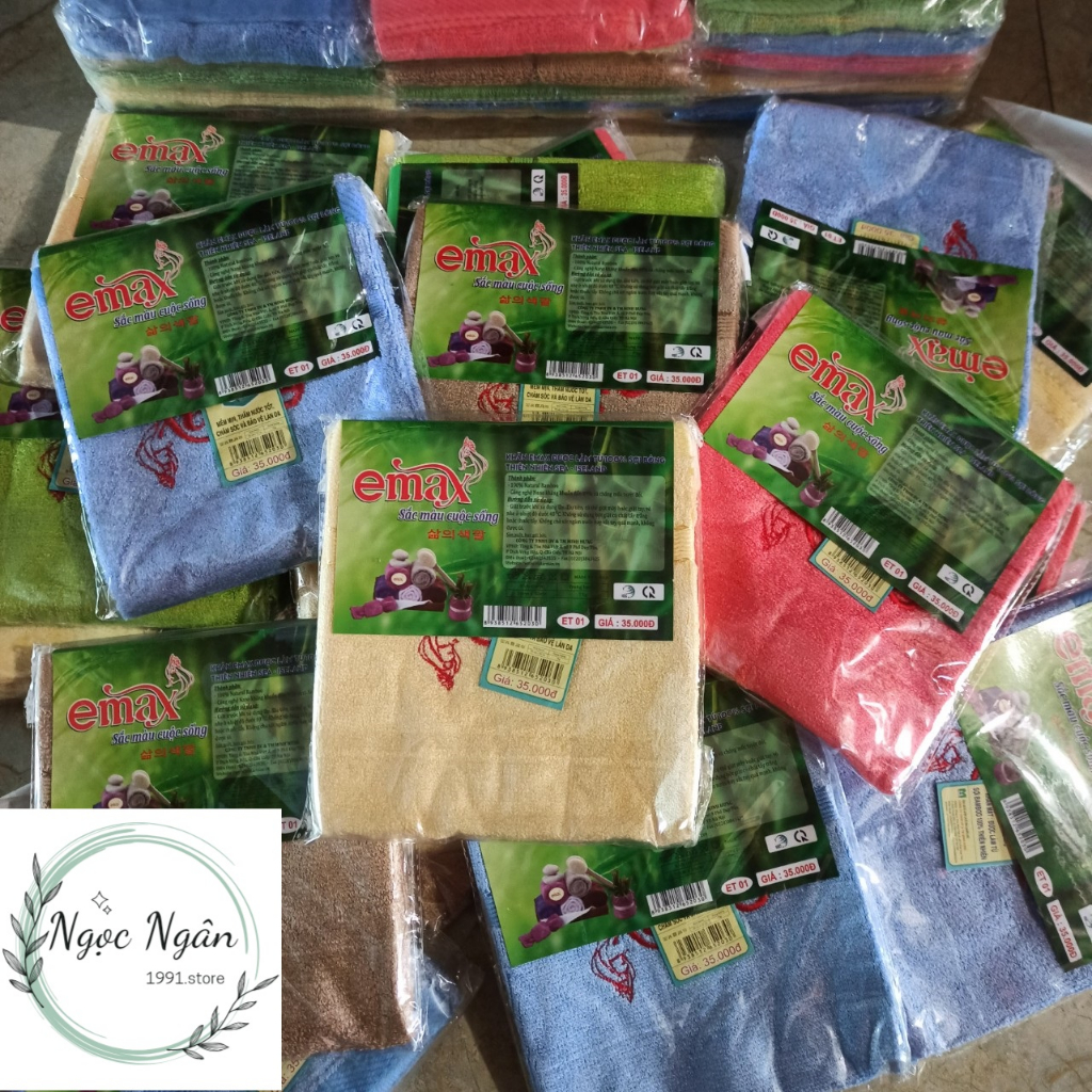 Khăn mặt sợi xơ tre Emax ET01