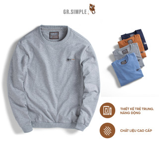 Áo Nỉ Dài Tay Nam Cổ Tròn Trơn GRAYHOMME Co Giãn, Bền Màu, Không Bai Giãn - TW2001