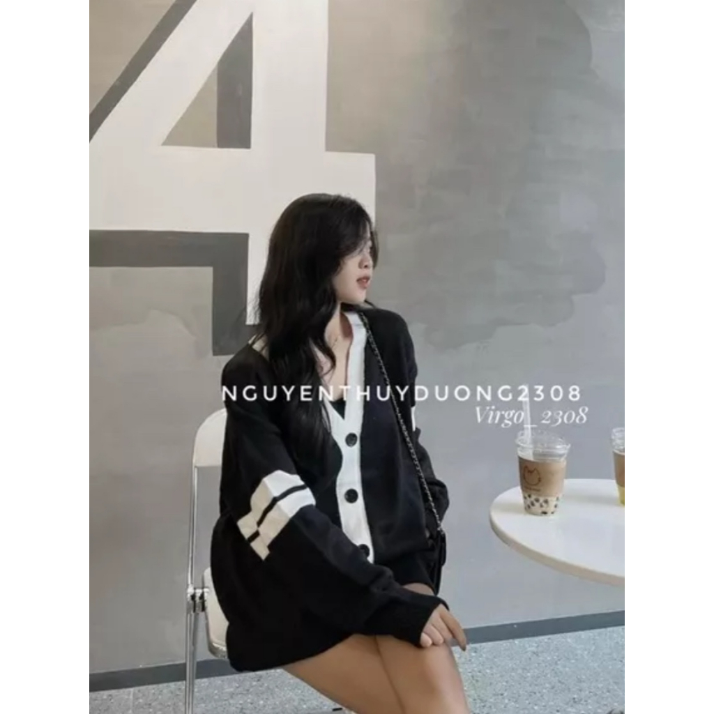 Áo len cardigan phối viền cổ Sammy Housee Cadiganphoivien102_P5K9.10