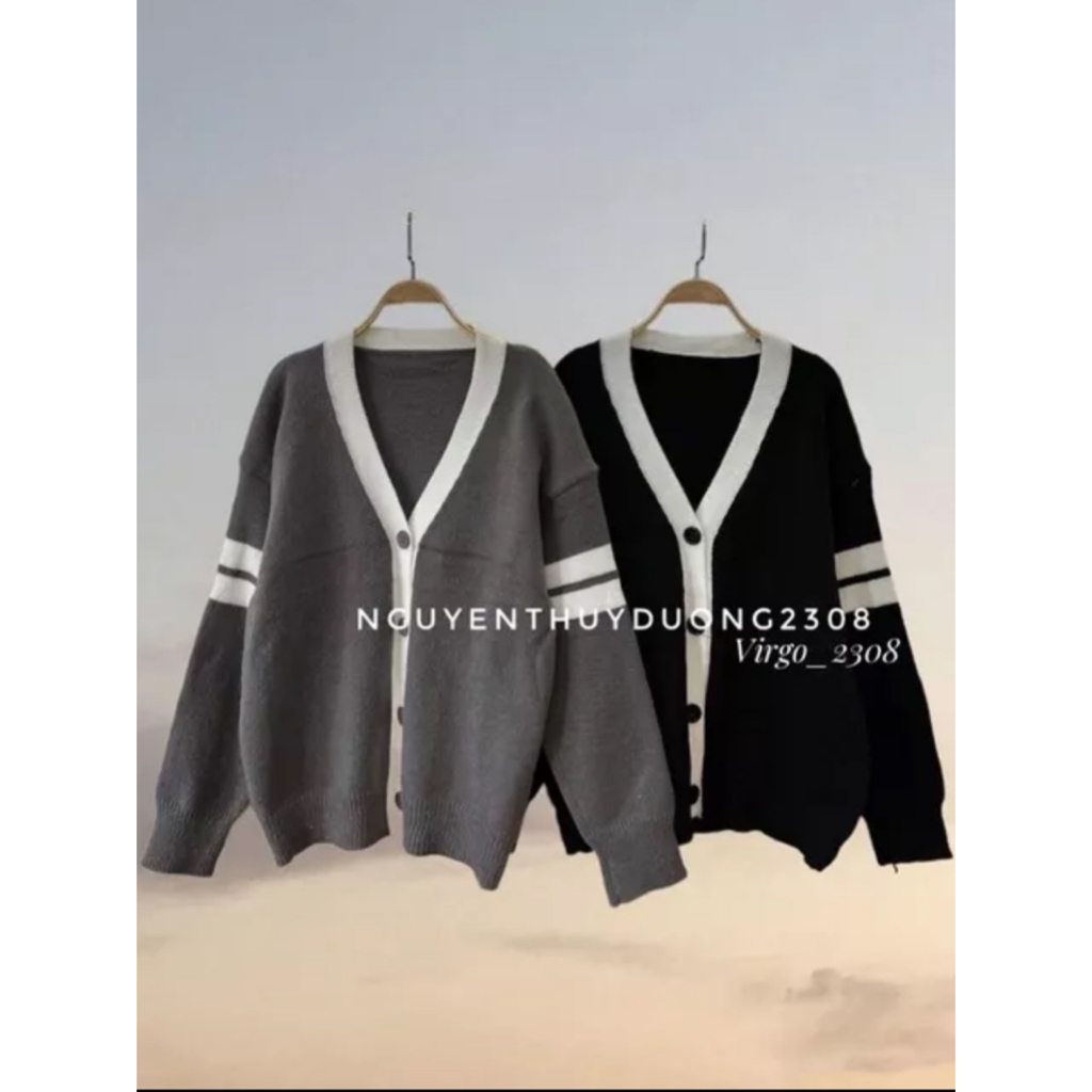 Áo len cardigan phối viền cổ Sammy Housee Cadiganphoivien102_P5K9.10