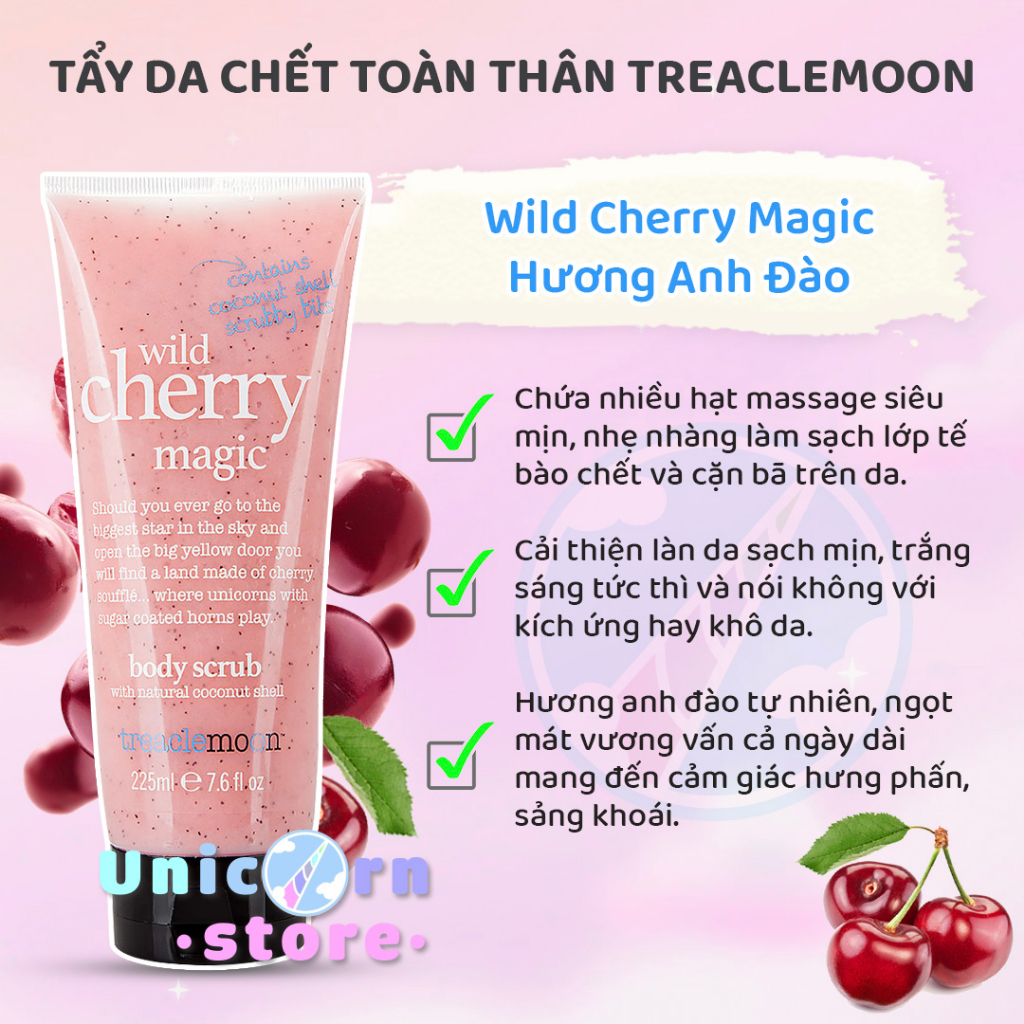 Tẩy Da Chết Toàn Thân Tái Tạo Làn Da Mềm Mại Tức Thì Treaclemoon Body Scrub 225ml