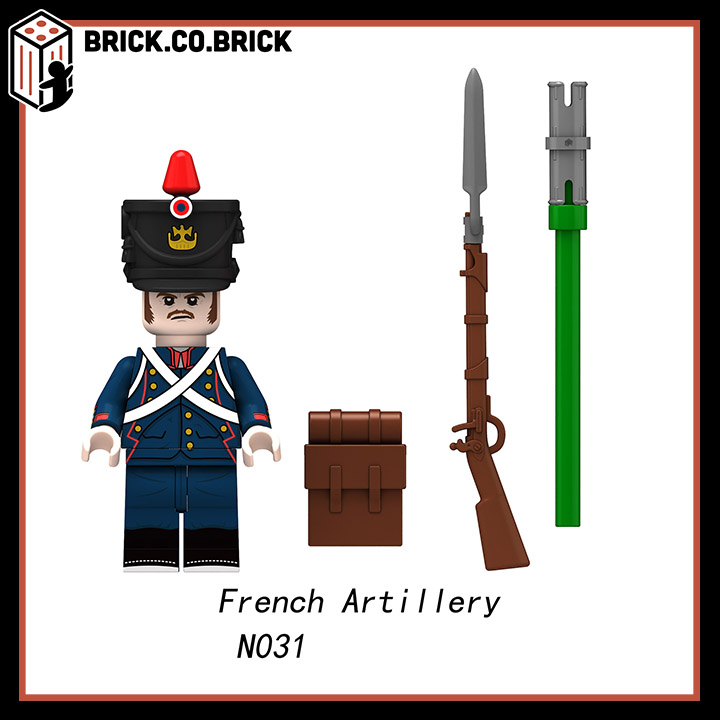 Napolon Soldiers Đồ chơi Lắp ráp Nhân vật Lính Pháp Napoleon Mô hình Binh lính Trung cổ Pháp France N029-N032