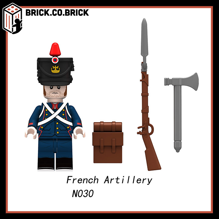 Napolon Soldiers Đồ chơi Lắp ráp Nhân vật Lính Pháp Napoleon Mô hình Binh lính Trung cổ Pháp France N029-N032