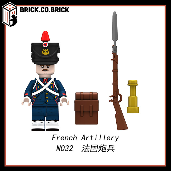 Napolon Soldiers Đồ chơi Lắp ráp Nhân vật Lính Pháp Napoleon Mô hình Binh lính Trung cổ Pháp France N029-N032