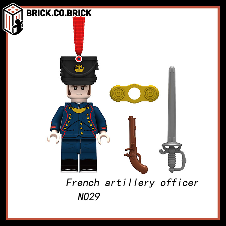 Napolon Soldiers Đồ chơi Lắp ráp Nhân vật Lính Pháp Napoleon Mô hình Binh lính Trung cổ Pháp France N029-N032