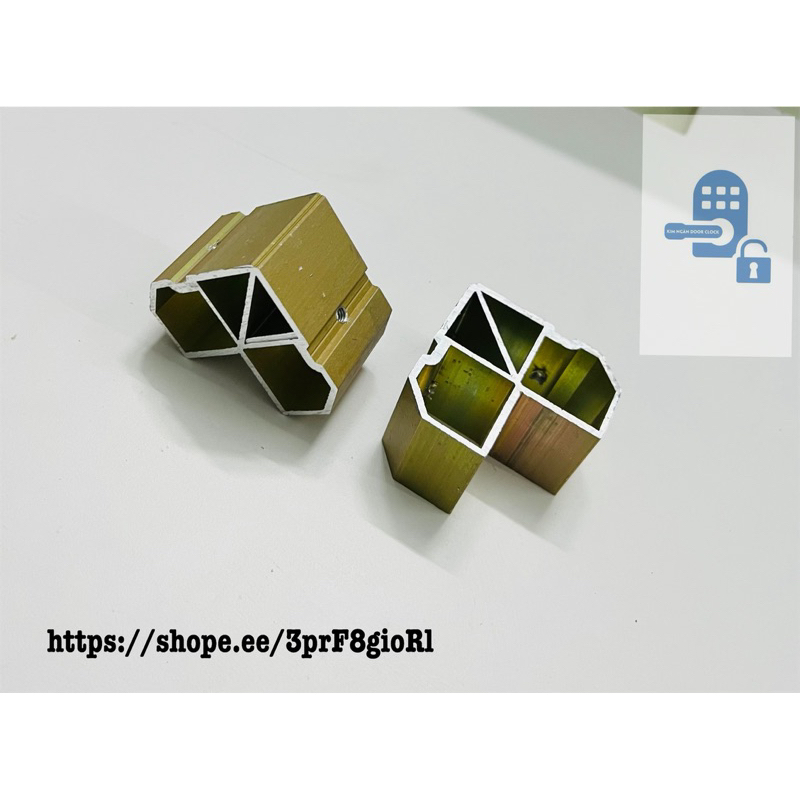 Ke vĩnh cửu - ke siết vít cửa xếp trượt nhôm xingfa hệ 63 (38x46)