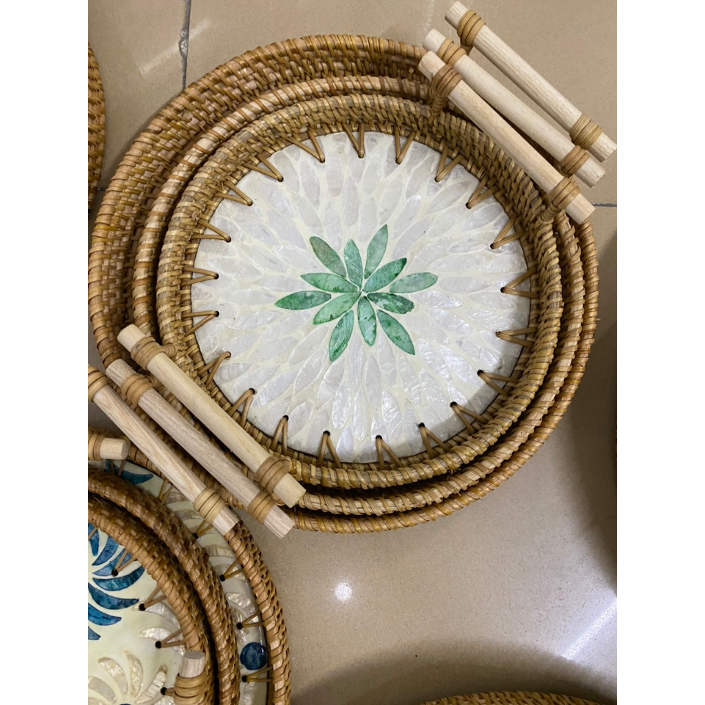 Khay mây khảm trai Nam Việt