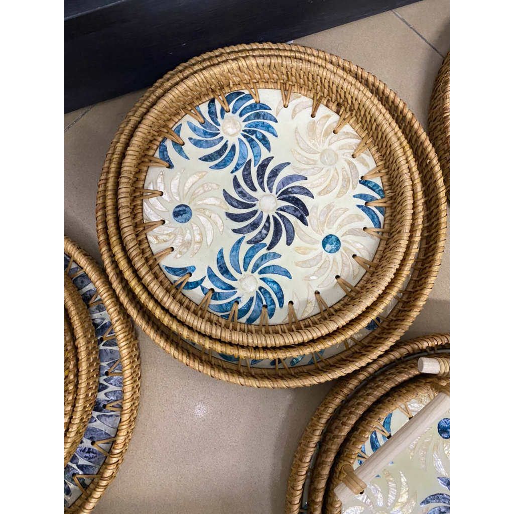 Khay mây khảm trai Nam Việt