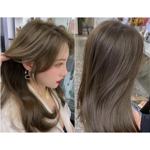 Thuốc nhuộm tóc NÂU LẠNH không tẩy phong cách Blackpink Hàn Quốc hottrend dưỡng mềm mượt tặng mũ trùm găng tay May Hair