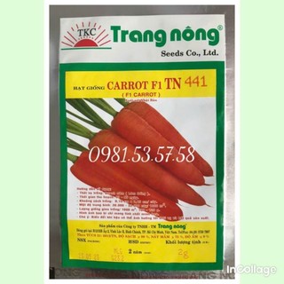 Hạt giống cà rốt F1 Trang Nông gói 2gr