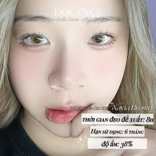 Kính áp tròng DOE EYES [Xavia Brown có cận đến 6.5] - Lens Hàn style douyin -  Kính áp tròng cận