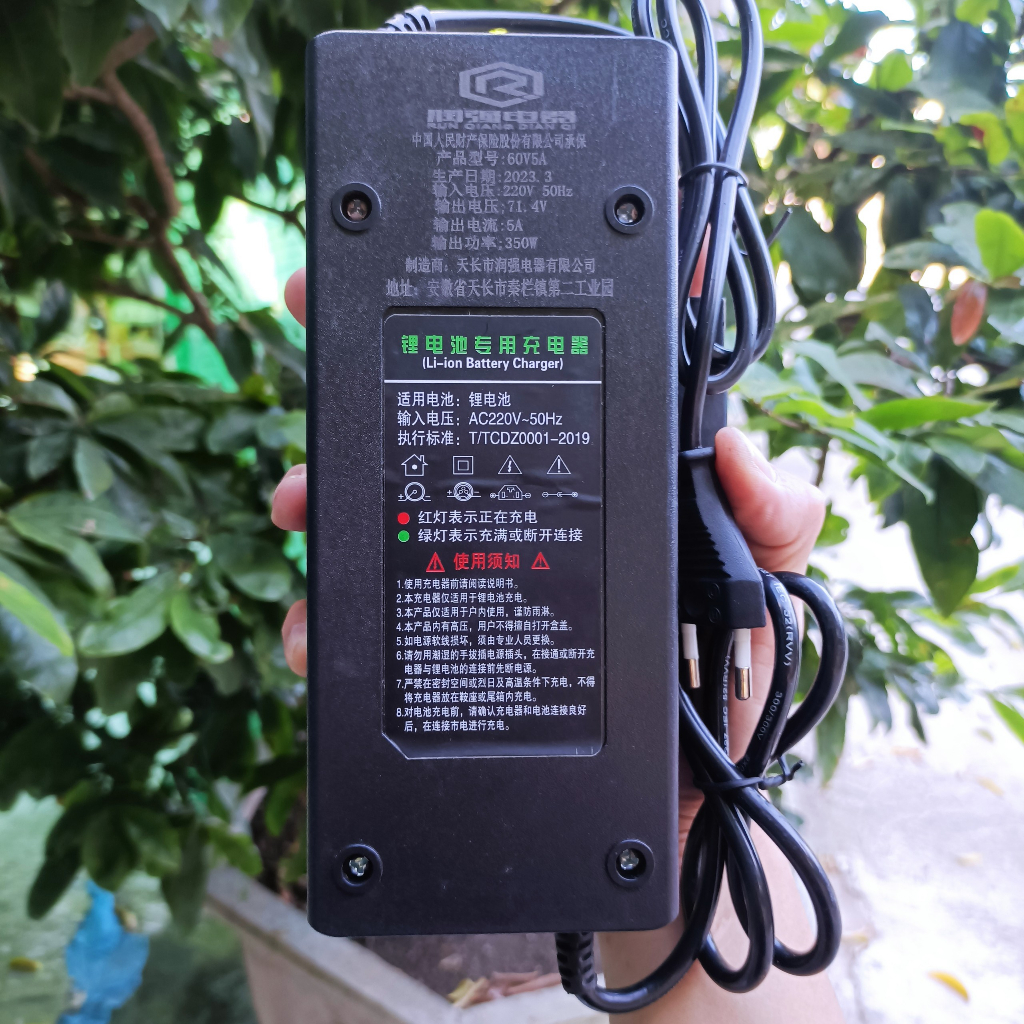 Sạc xe điện 17S 60V  5A dùng cho pin Li-ion 3.7V