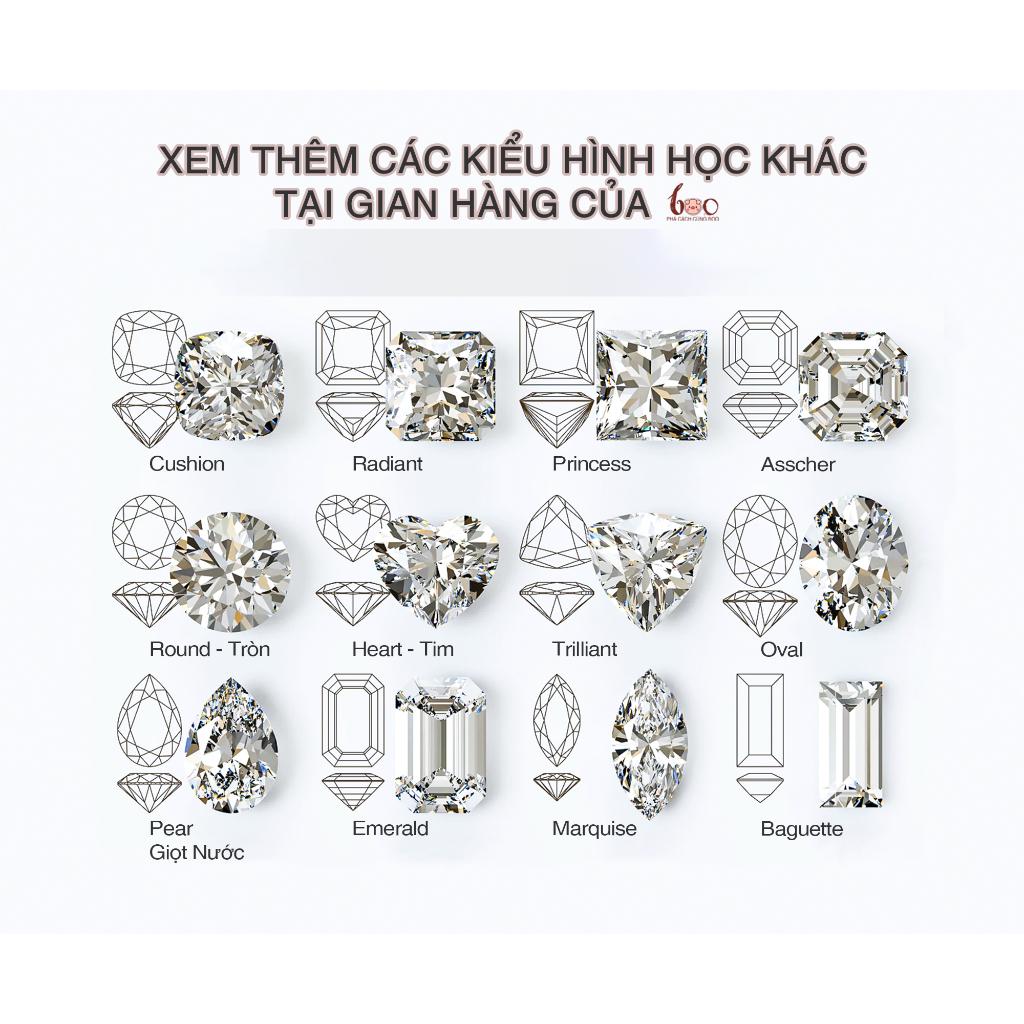 Kim cương nhân tạo Moissanite vàng Champagne, độ sạch: FL Thử bút lên vạch đỏ Kèm Kiểm Định GRA