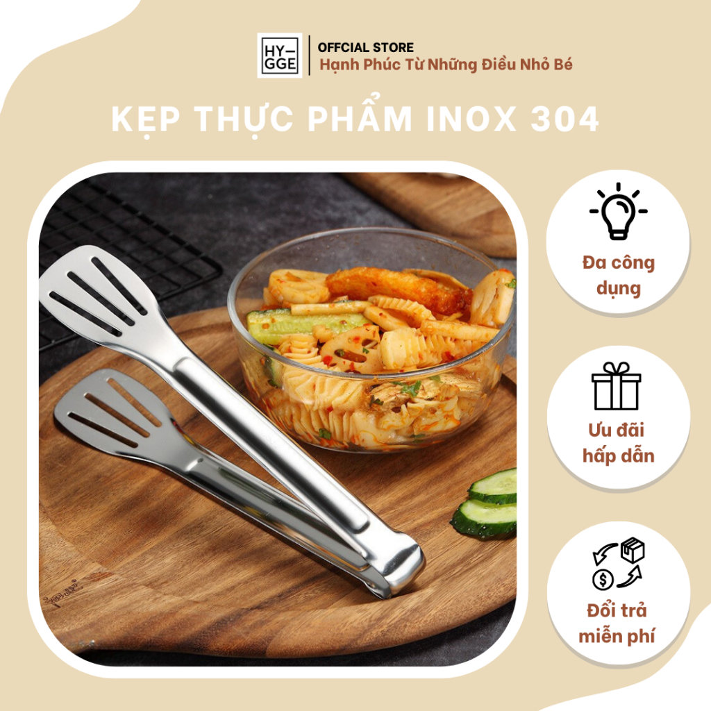 Kẹp thực phẩm INOX 304 - 28.5CM