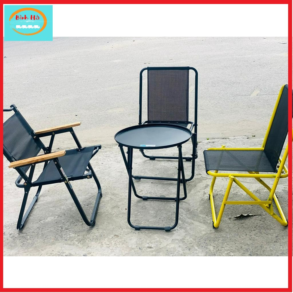 Ghế dù xếp thư giãn  và bàn trà chanh Qui Phúc cao cấp, ghế dù câu cá, ghế xếp du lịch, ghế dù đi câ