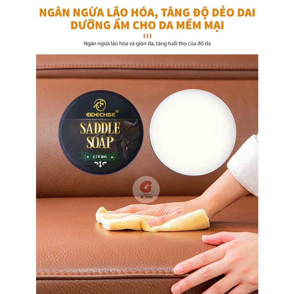 Xà phòng làm sạch giày da, đồ da, túi ví - Saddle soap 100ml