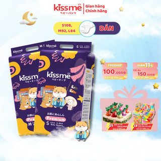 Combo 2 Tã/Bỉm Dán KISSME Siêu Thấm, Giữ Dáng 360, Vạch Chỉ Thị Thông Minh, Nguyên Liệu Nhập Khẩu - Size S54/ M46/ L42