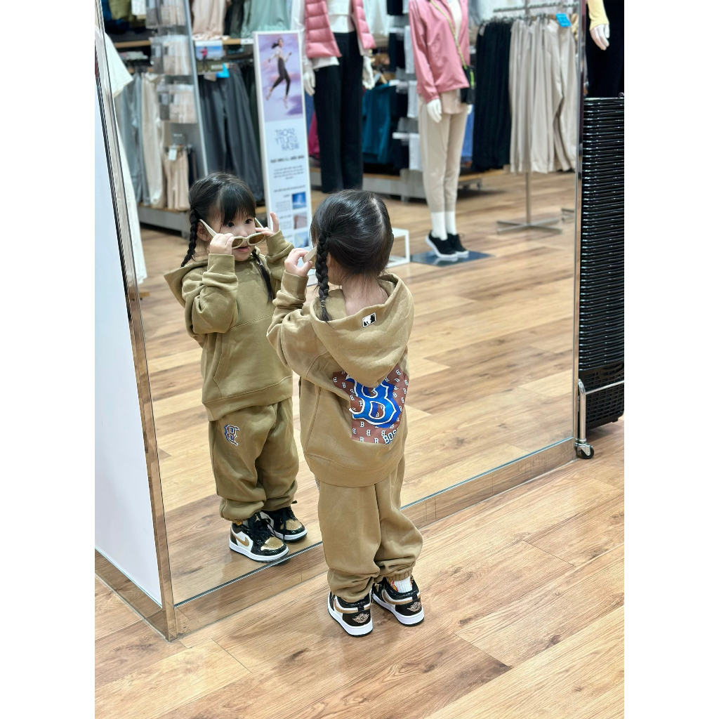 Sét nỉ hoodie ML B boston cho bé, bộ nỉ trẻ em, Kid_genz