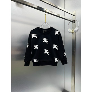 Áo nỉ dài tay cổ tròn Thom in họa tiết cho bé, Áo sweater thu đông in hình đen trắng bé trai, bé gái TABA Kids 20230