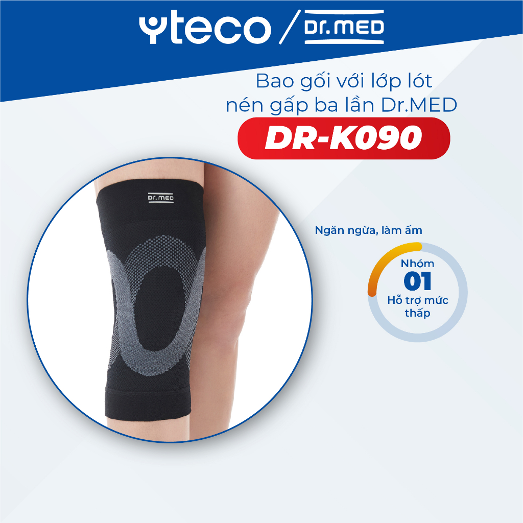 Bao gối với lớp lót nén gấp ba lần Dr.MED DR-K090