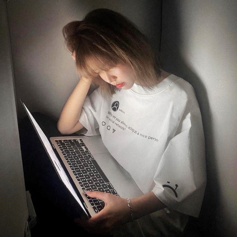 Pass Áo thun SADBOIZ Sadtagram White size L